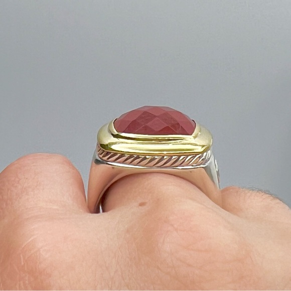 David Yurman Albion 15mm Carnelian Ring With Gold - Picture 7 of 10